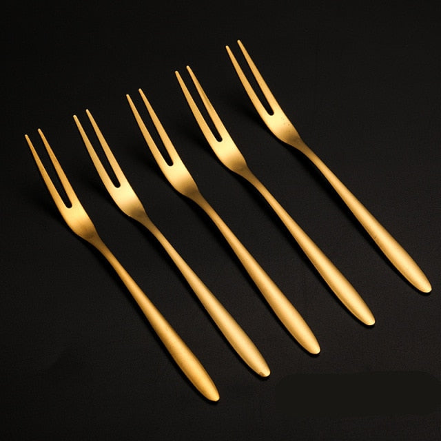 Stainless Steel Spoon and Fork Set with Swan-shaped Holder