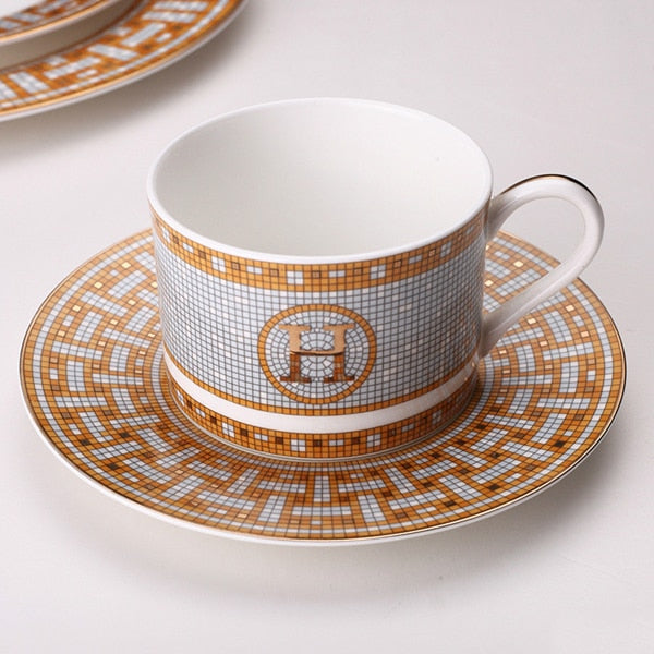 Ceramic Plate with Geometric Design