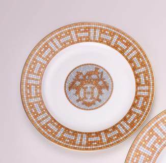 Ceramic Plate with Geometric Design