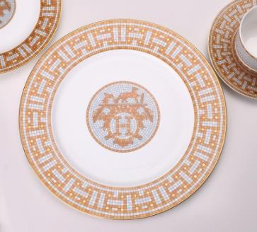 Ceramic Plate with Geometric Design