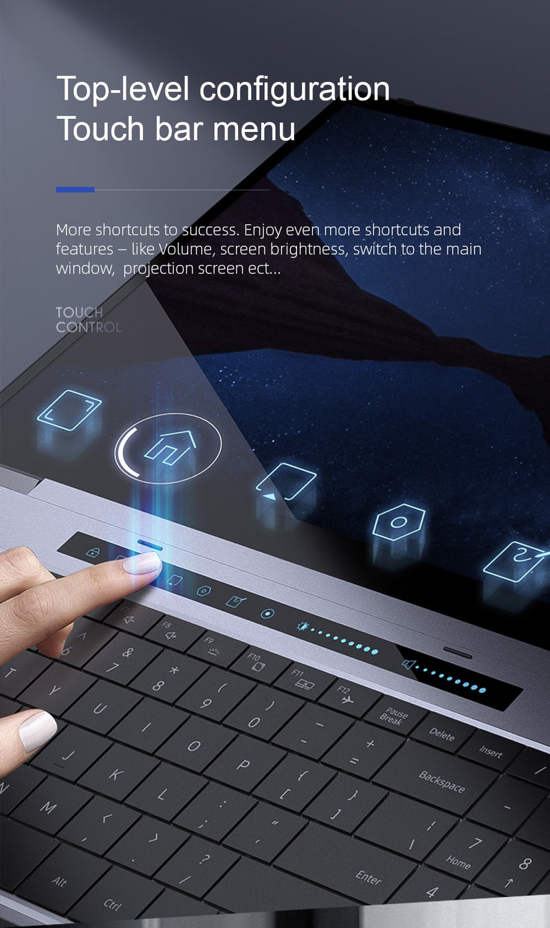 Dere TBook T10 Laptop Intel Core i5 15.6" FHD IPS Laptop Windows 10 Pro 16 GB 512 GB SSD Metal Notebook
