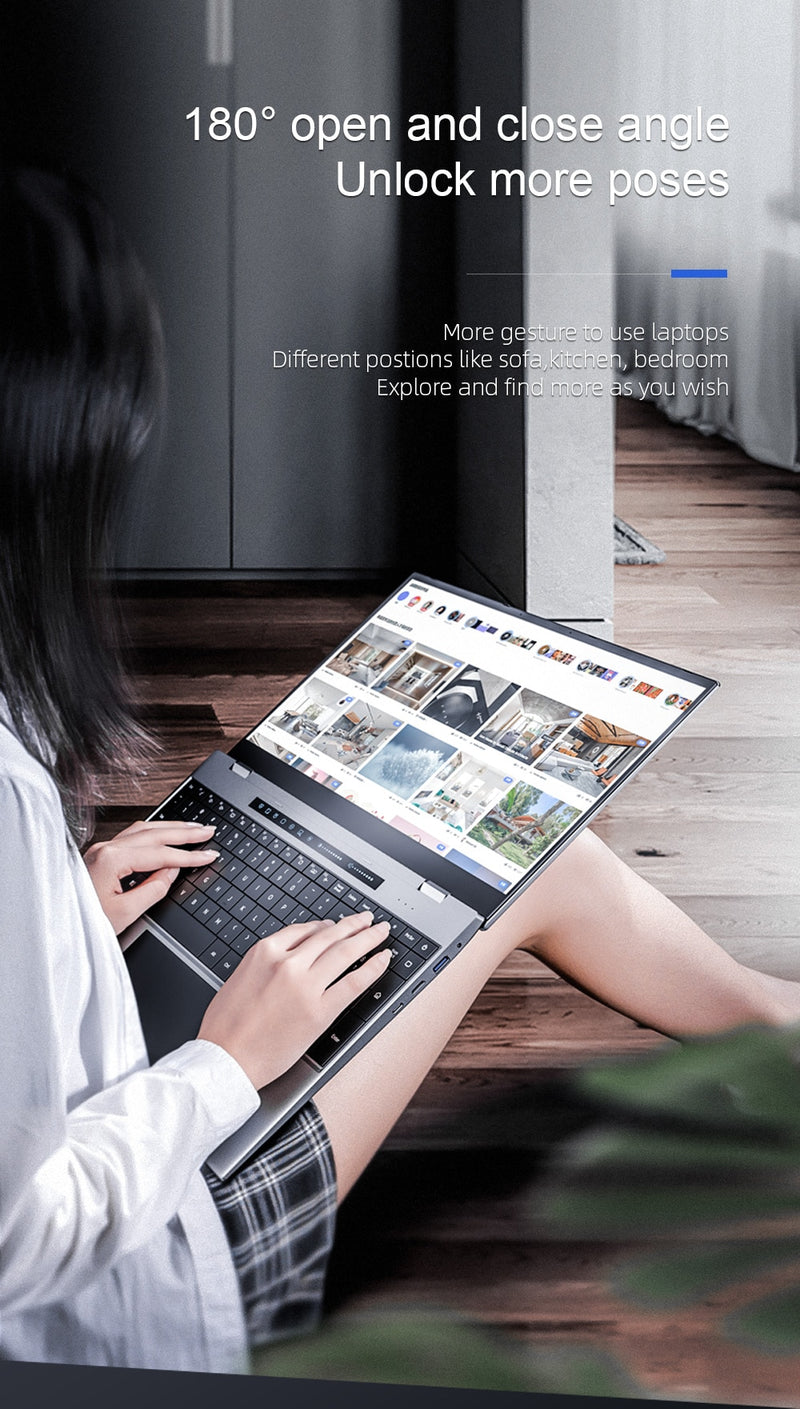 Dere TBook T10 Laptop Intel Core i5 15.6" FHD IPS Laptop Windows 10 Pro 16 GB 512 GB SSD Metal Notebook