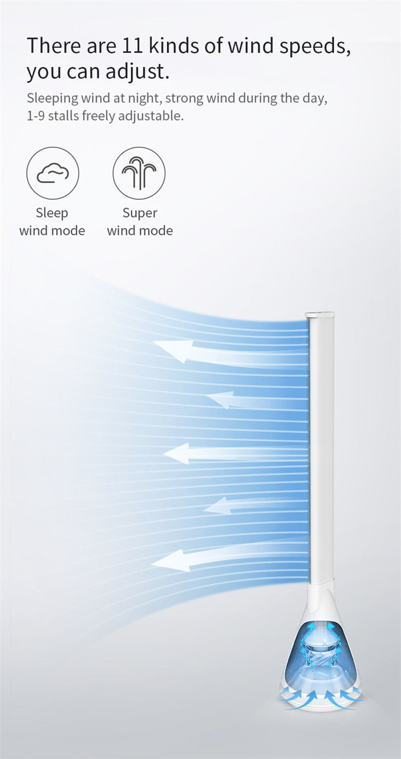 Lightweight Thin Oscillating Smart Tower Fan