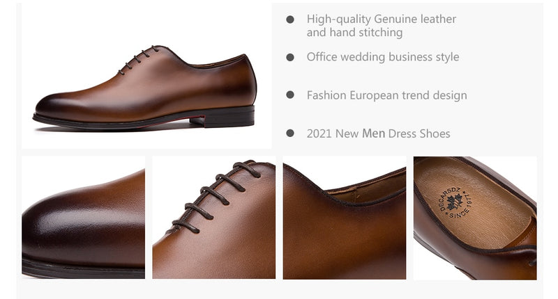 Genuine Leather Seamless Formal Dress Shoes