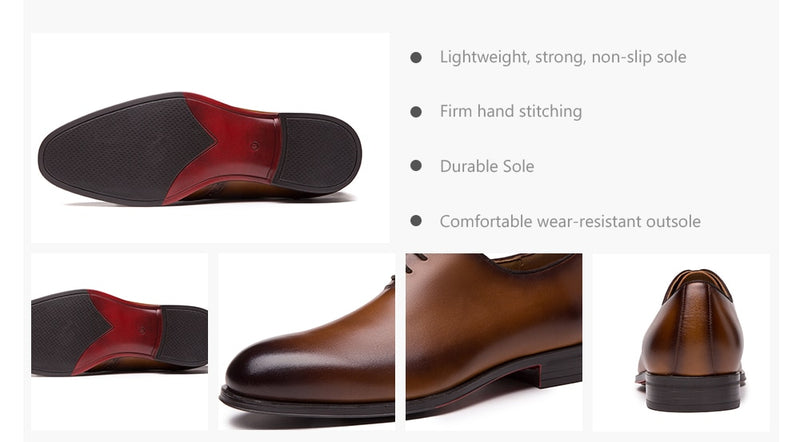 Genuine Leather Seamless Formal Dress Shoes