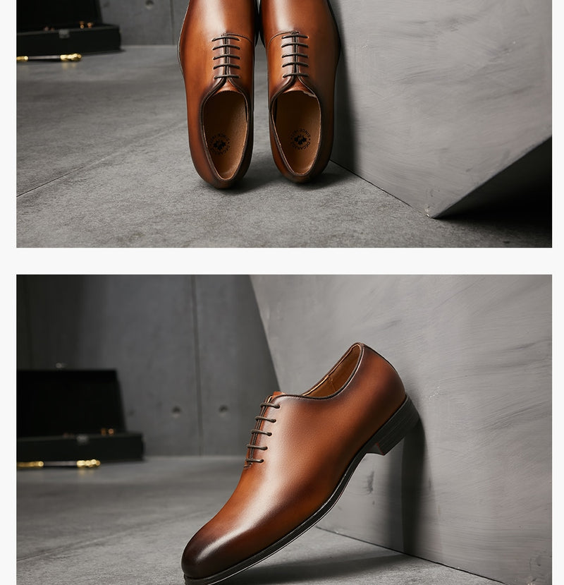 Genuine Leather Seamless Formal Dress Shoes