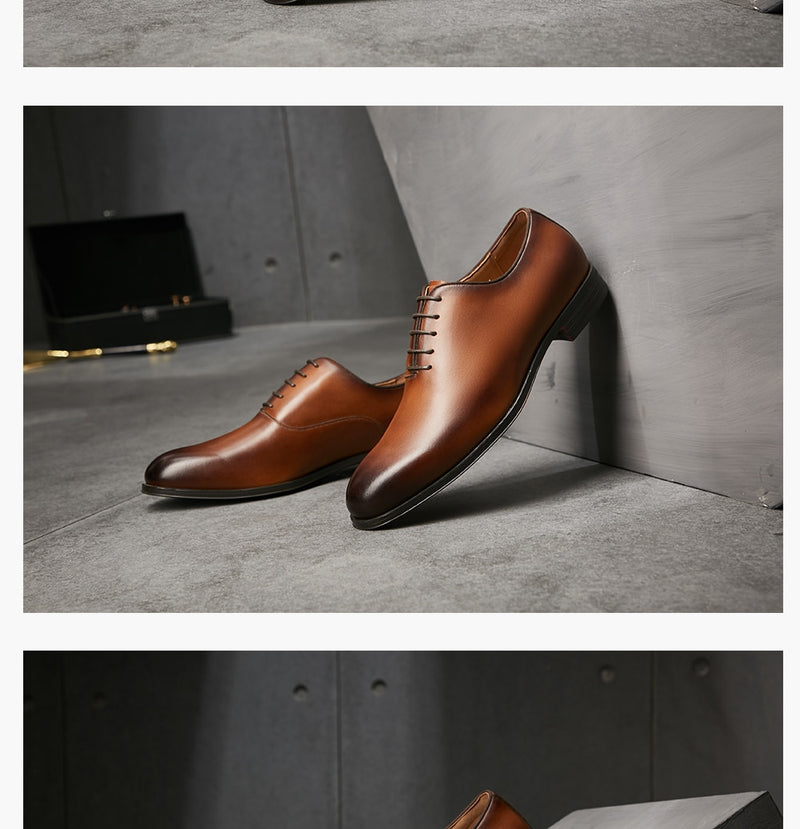 Genuine Leather Seamless Formal Dress Shoes