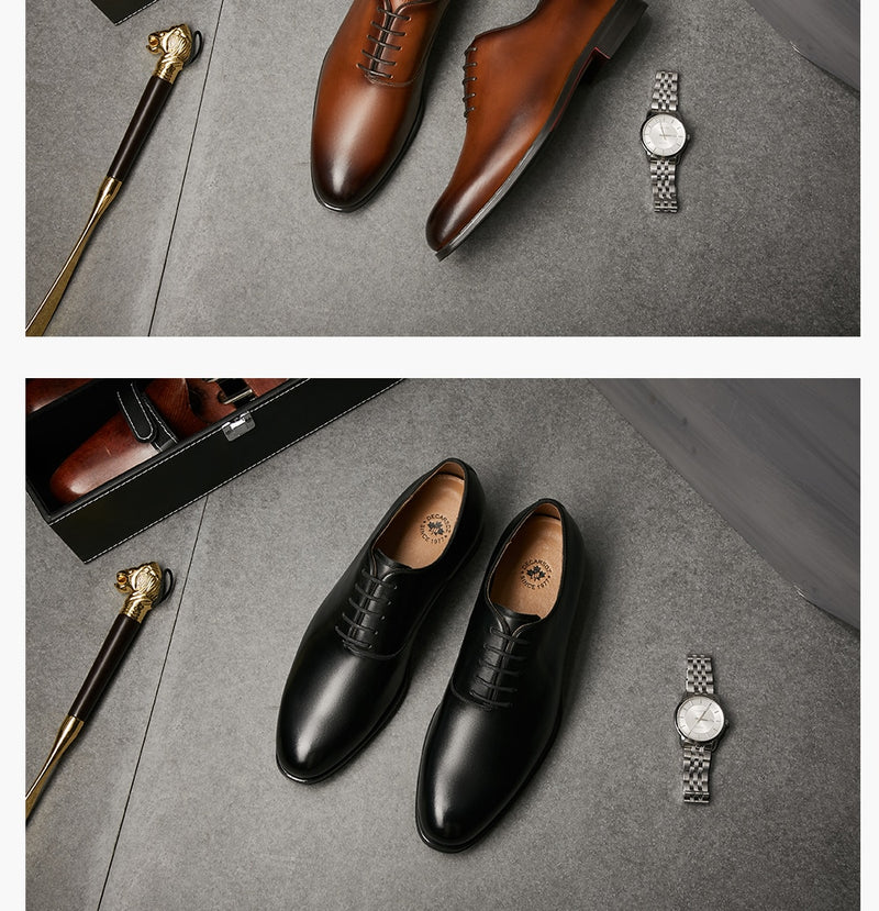 Genuine Leather Seamless Formal Dress Shoes