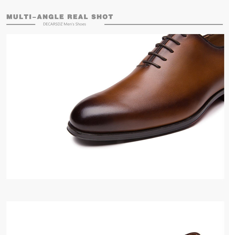 Genuine Leather Seamless Formal Dress Shoes