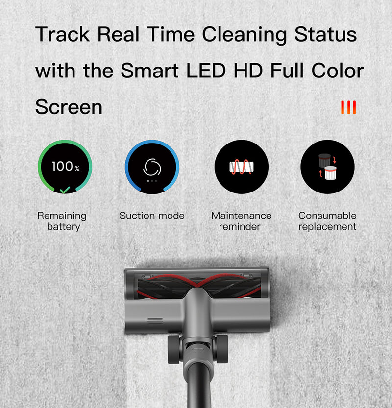 Dreame V12 Smart Vacuum Cleaner LED Display