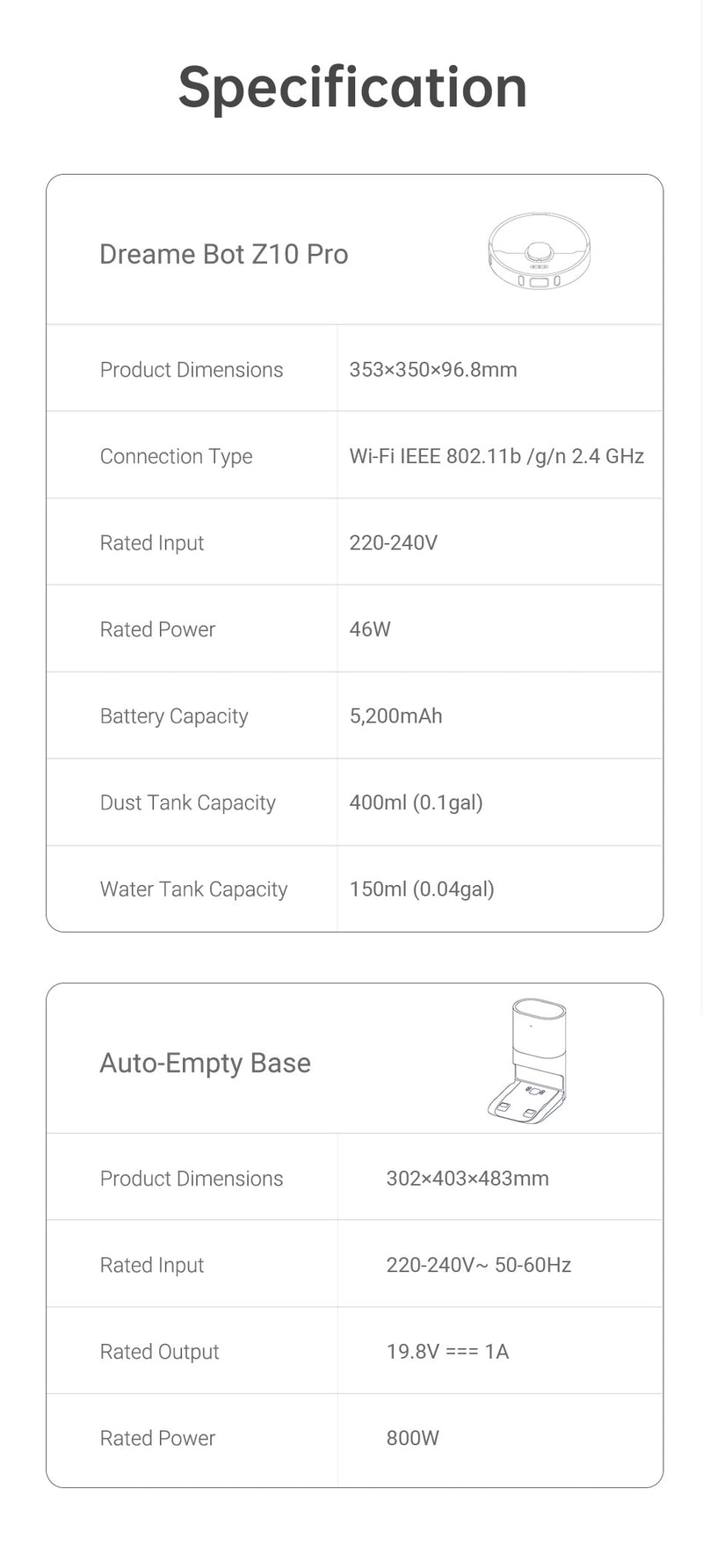 Z10 Robotic Vacuum Cleaner