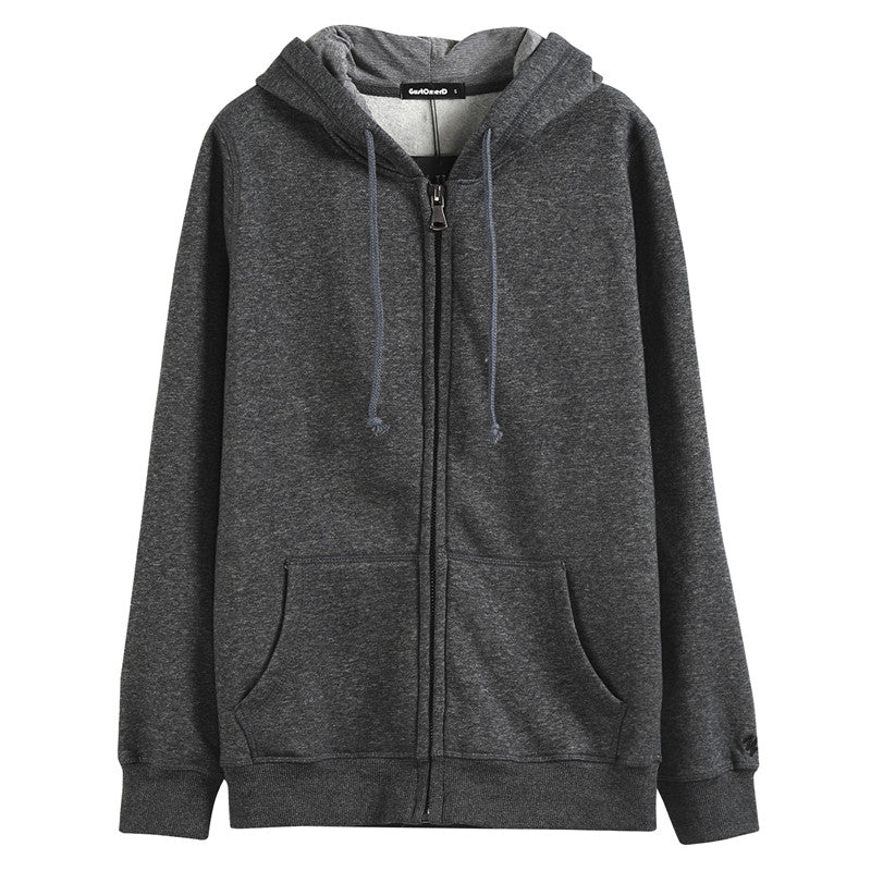 Cotton Solid Color Sweatshirt Zip-Up or Pullover