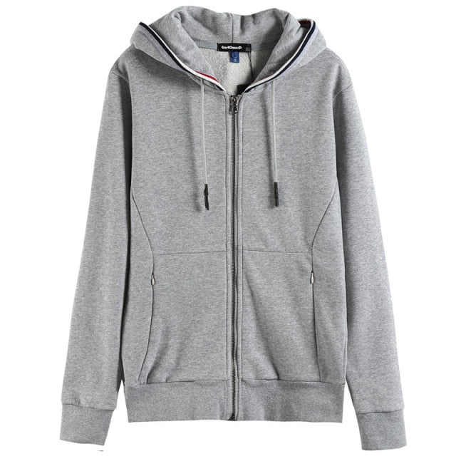 Cotton Solid Color Sweatshirt Zip-Up or Pullover