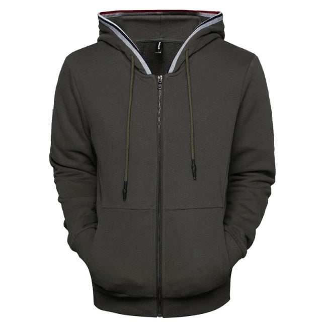 Cotton Solid Color Sweatshirt Zip-Up or Pullover