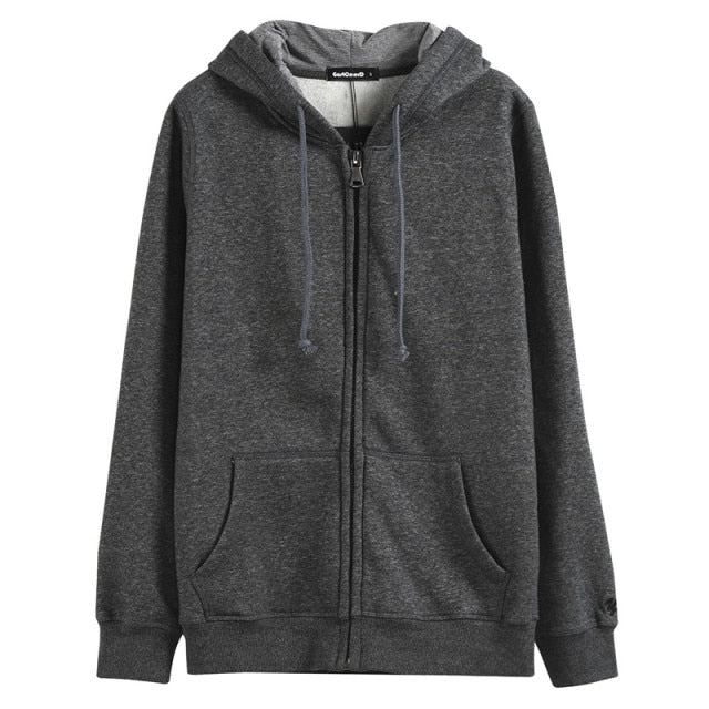 Cotton Solid Color Sweatshirt Zip-Up or Pullover