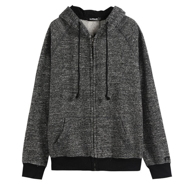 Cotton Solid Color Sweatshirt Zip-Up or Pullover