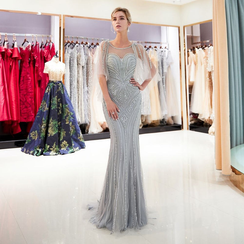 Formal Evening Gown with Beading