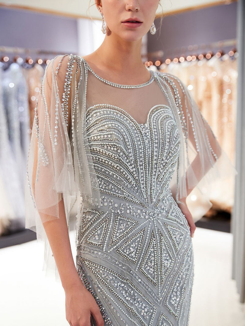 Formal Evening Gown with Beading