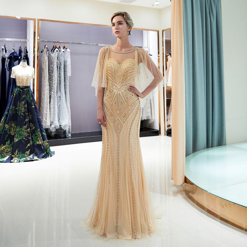 Formal Evening Gown with Beading