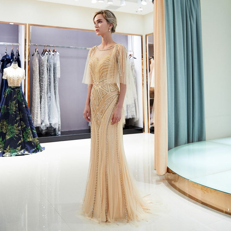 Formal Evening Gown with Beading