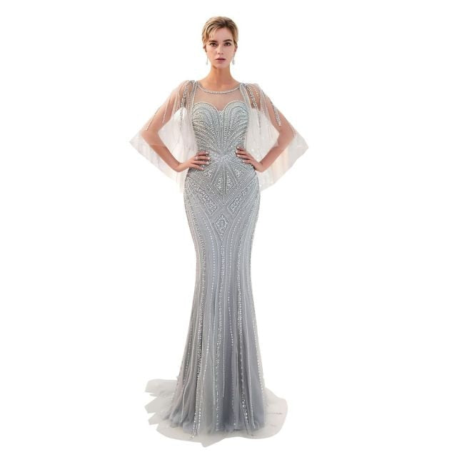 Formal Evening Gown with Beading