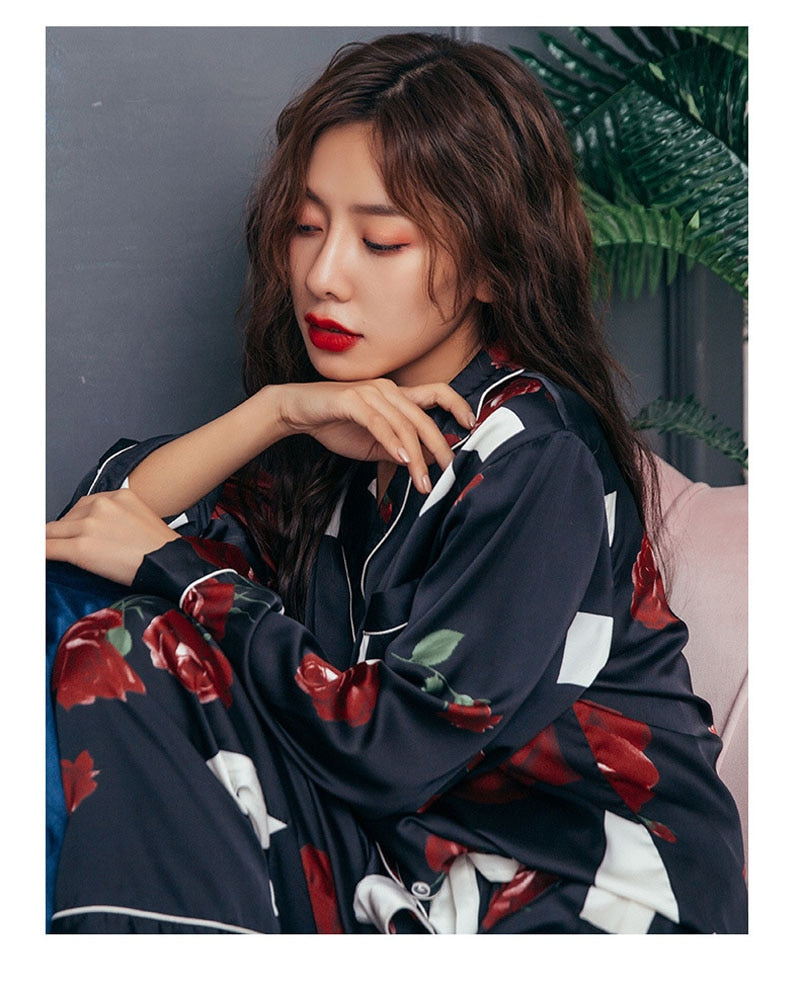 Collared Pajamas Set