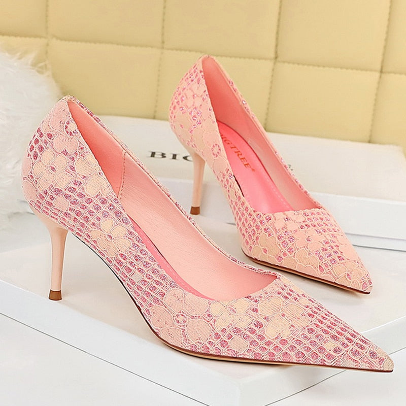 Pointy Toe High Heel Pumps