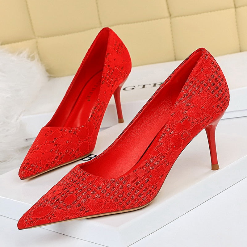 Pointy Toe High Heel Pumps