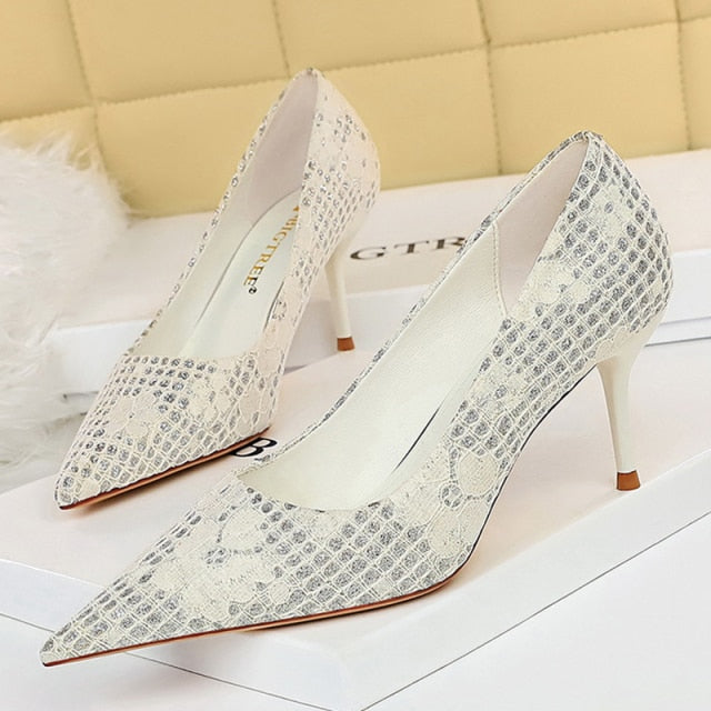 Pointy Toe High Heel Pumps