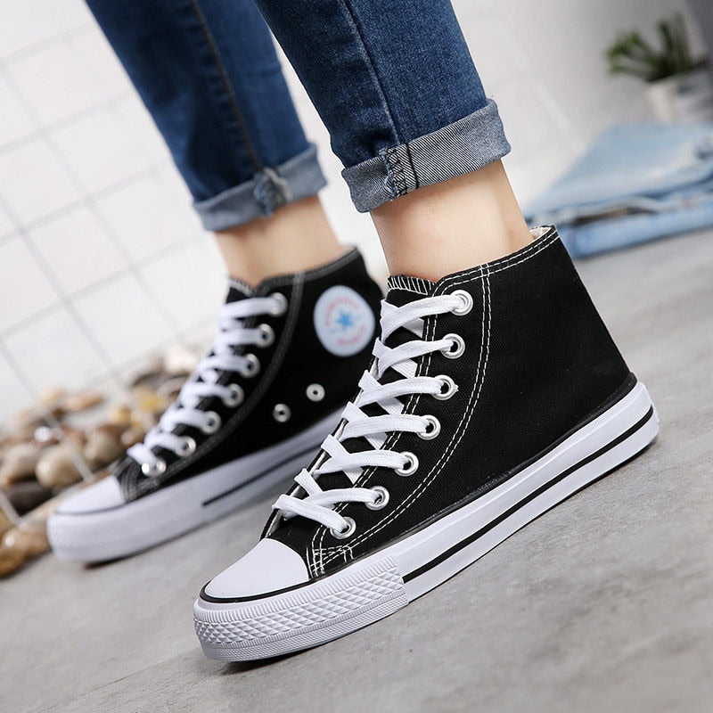 Lace-Up Canvas Sneakers
