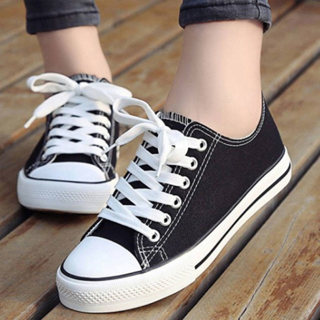 Lace-Up Canvas Sneakers