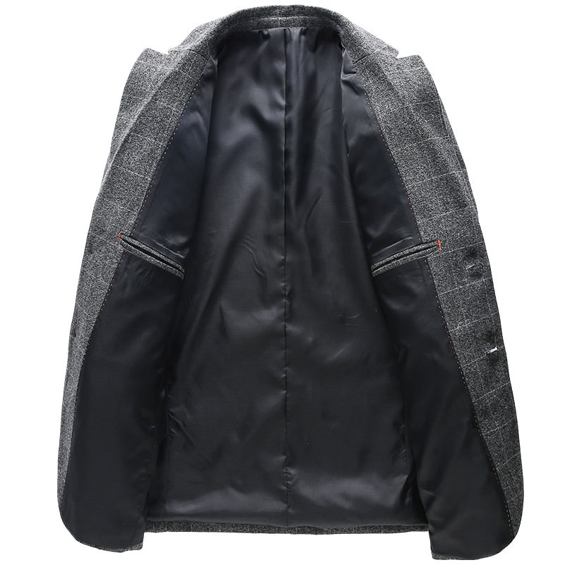 Single-Breasted Patterned Blazer