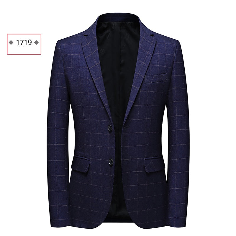 Single-Breasted Patterned Blazer