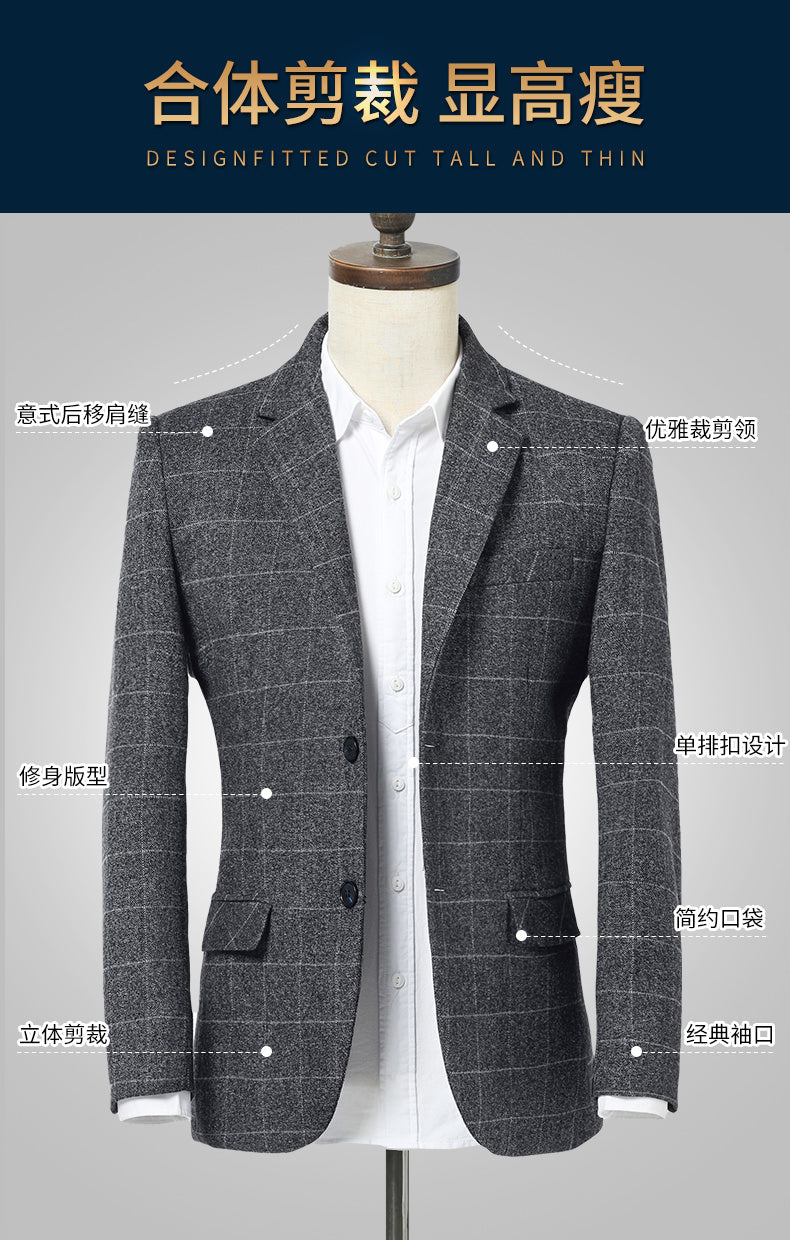 Single-Breasted Patterned Blazer