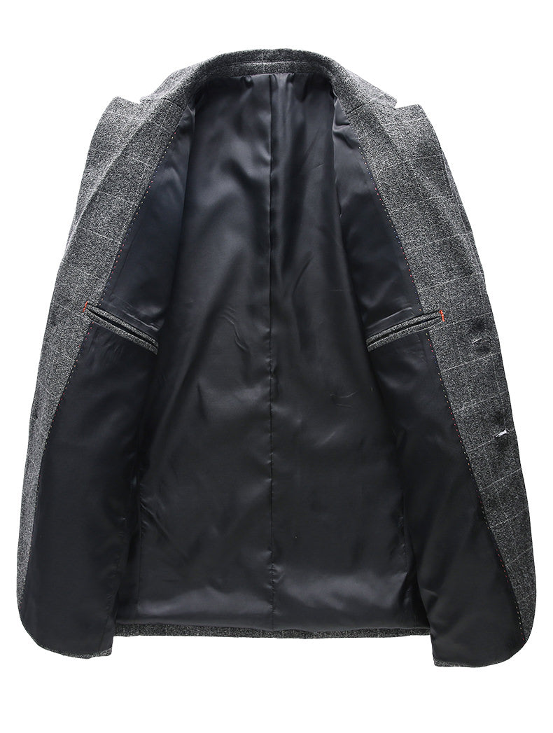 Single-Breasted Patterned Blazer