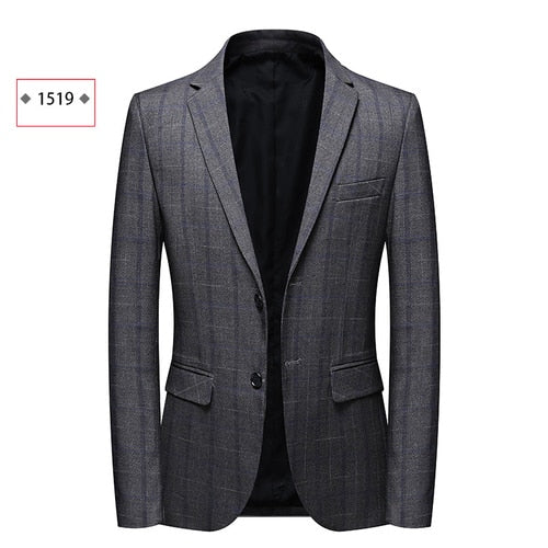Single-Breasted Patterned Blazer