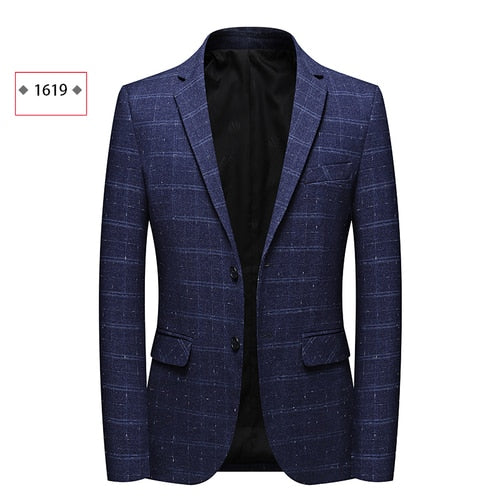 Single-Breasted Patterned Blazer