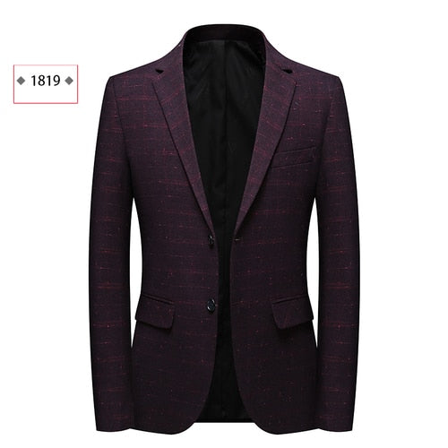 Single-Breasted Patterned Blazer