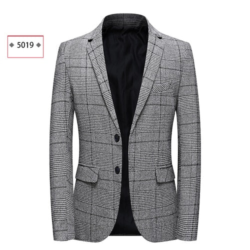 Single-Breasted Patterned Blazer