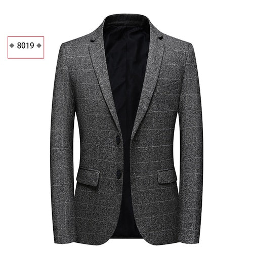 Single-Breasted Patterned Blazer