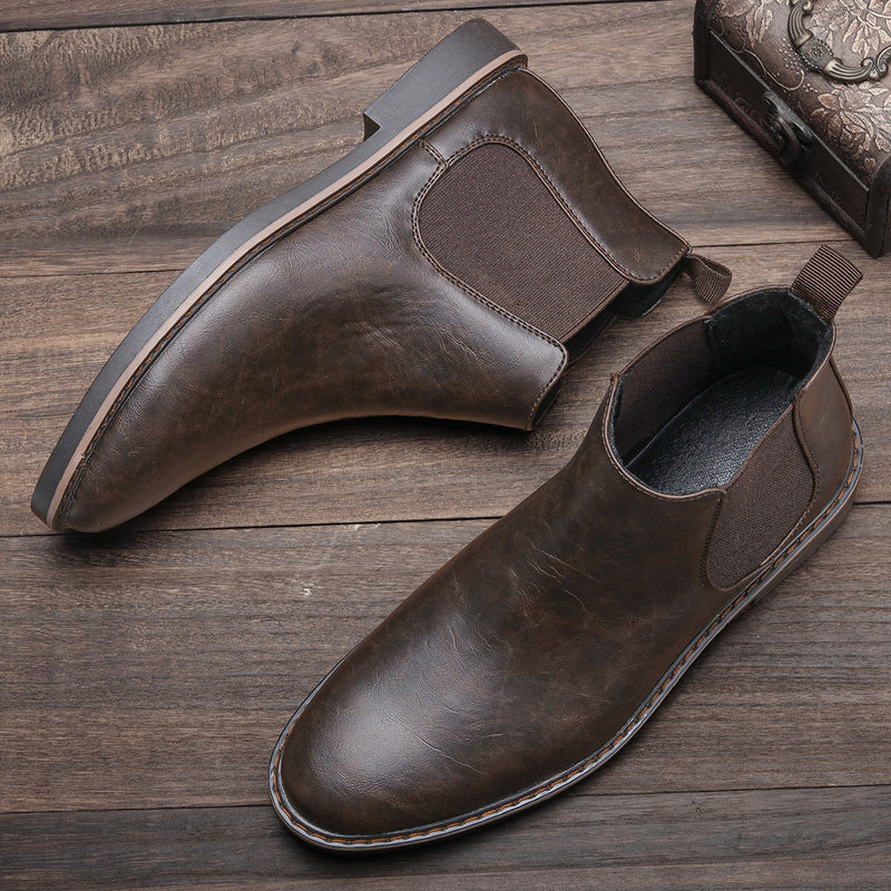 Round Toe Chelsea Boots