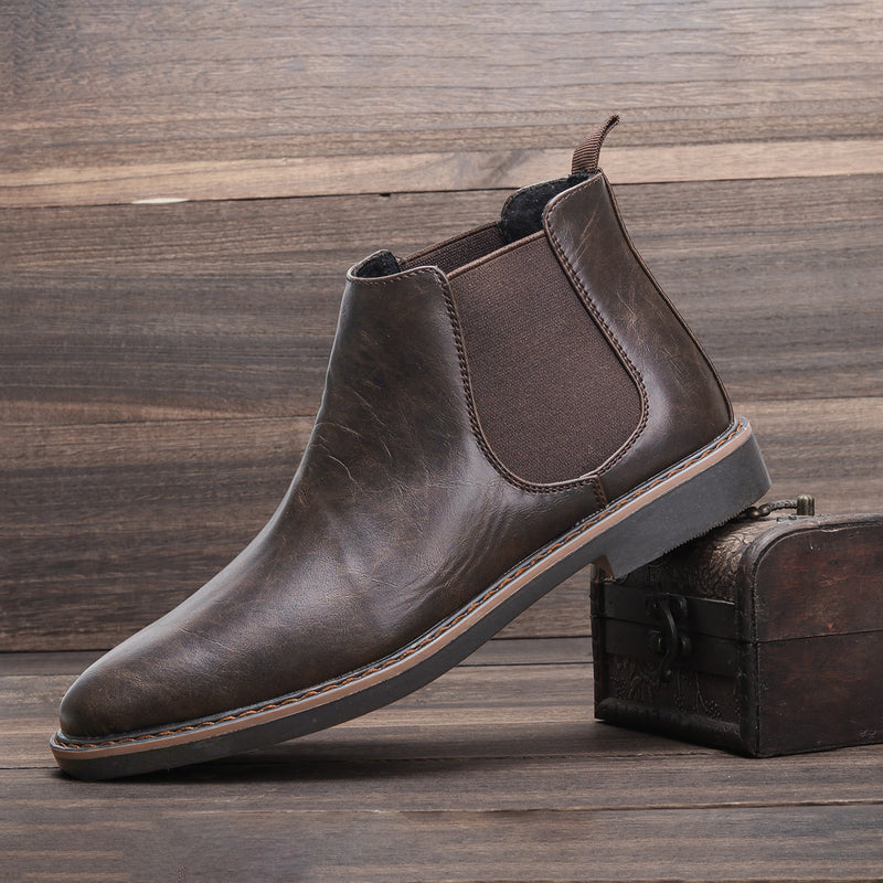 Round Toe Chelsea Boots