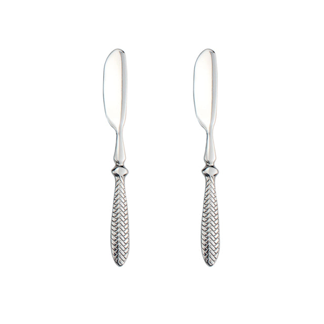 Exquisite Woven Pattern Stainless Steel Cutlery Set