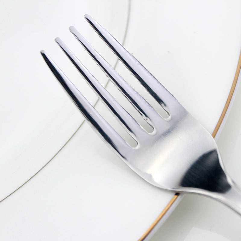 Delightful Stainless Steel Wooden-Handle Cutlery Set