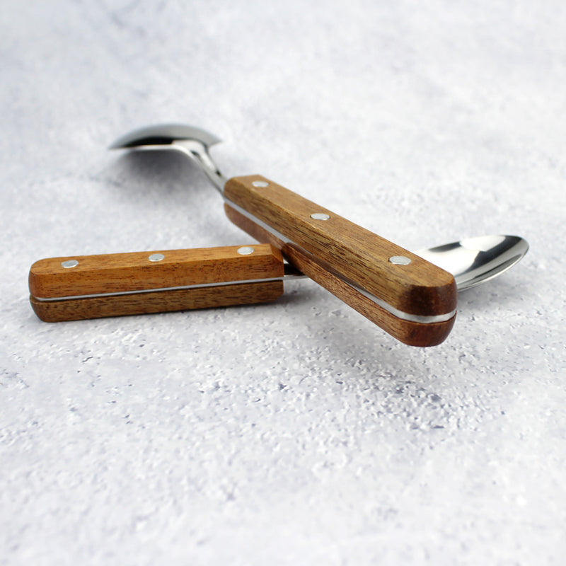 Delightful Stainless Steel Wooden-Handle Cutlery Set