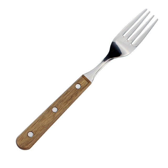Delightful Stainless Steel Wooden-Handle Cutlery Set