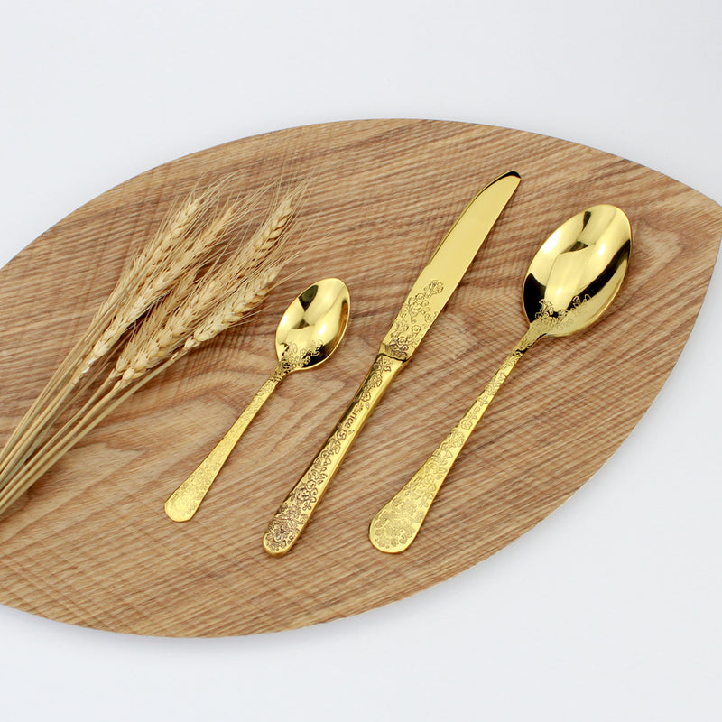 Elegant Flower Pattern Cutlery Set