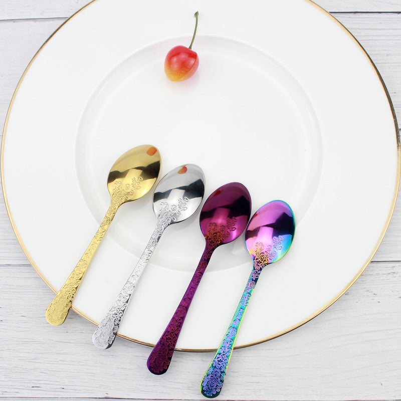 Elegant Flower Pattern Cutlery Set
