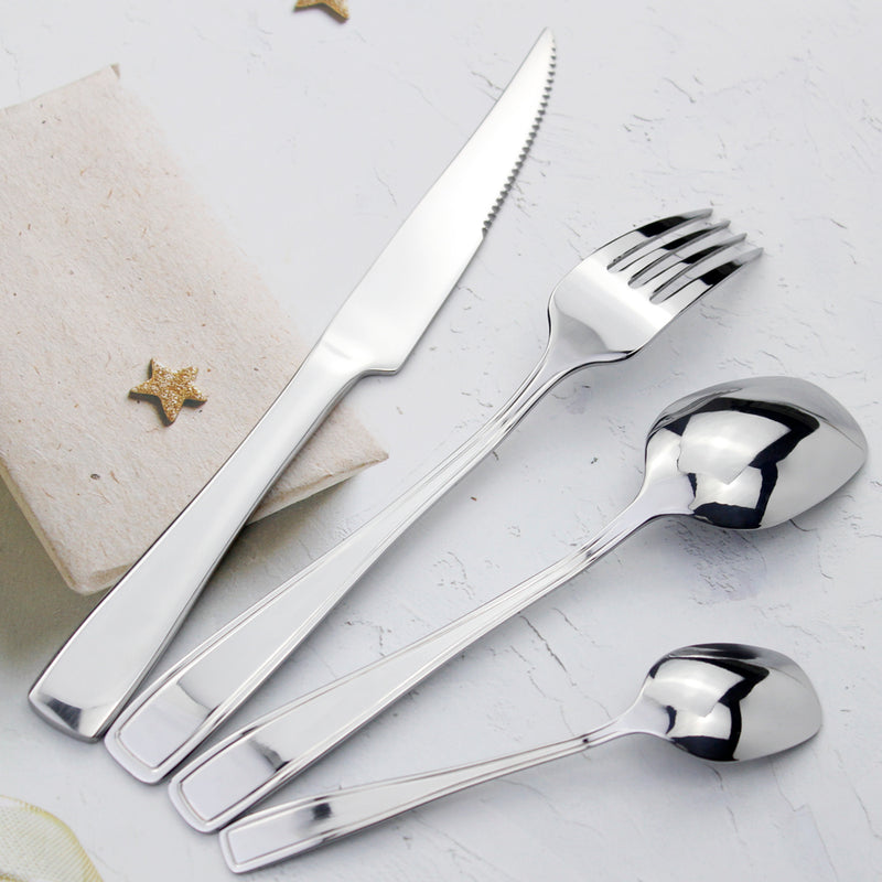Sleek Stainless Steel Cutlery Set