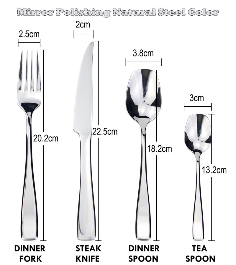 Sleek Stainless Steel Cutlery Set